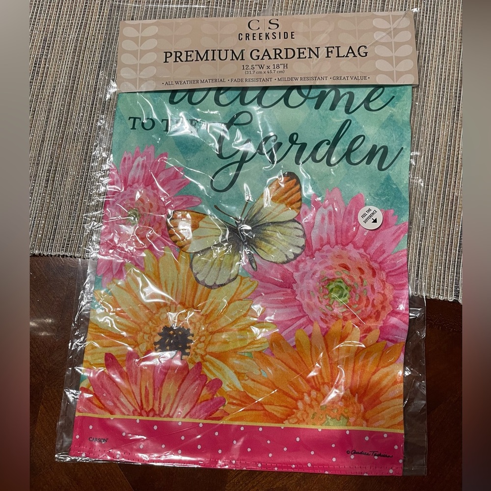 Spring garden flag